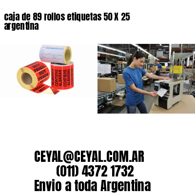caja de 89 rollos etiquetas 50 X 25 argentina