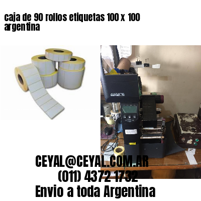 caja de 90 rollos etiquetas 100 x 100 argentina
