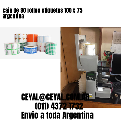 caja de 90 rollos etiquetas 100 x 75 argentina