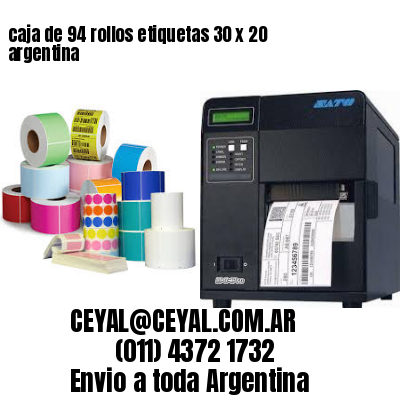 caja de 94 rollos etiquetas 30 x 20 argentina