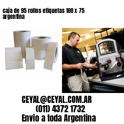 caja de 95 rollos etiquetas 100 x 75 argentina