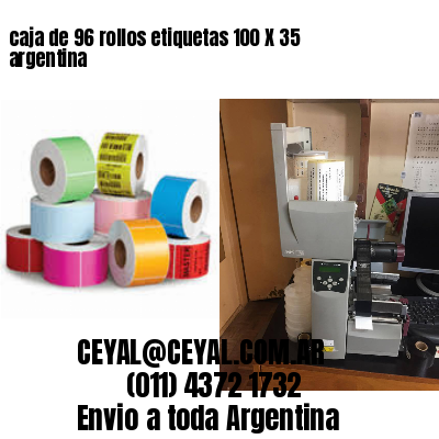 caja de 96 rollos etiquetas 100 X 35 argentina