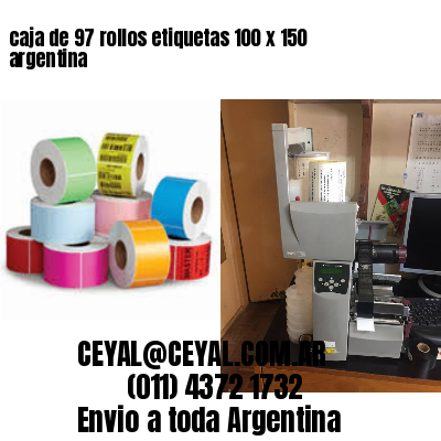 caja de 97 rollos etiquetas 100 x 150 argentina
