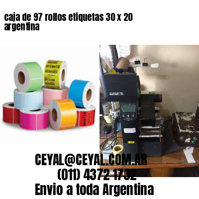 caja de 97 rollos etiquetas 30 x 20 argentina
