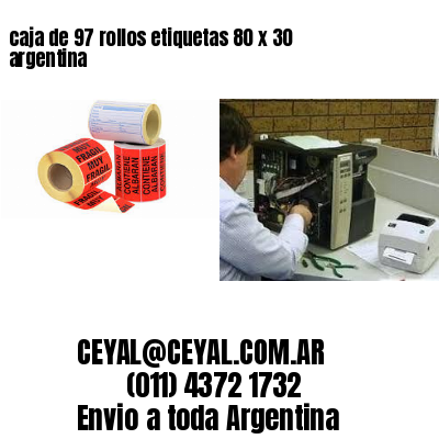 caja de 97 rollos etiquetas 80 x 30 argentina