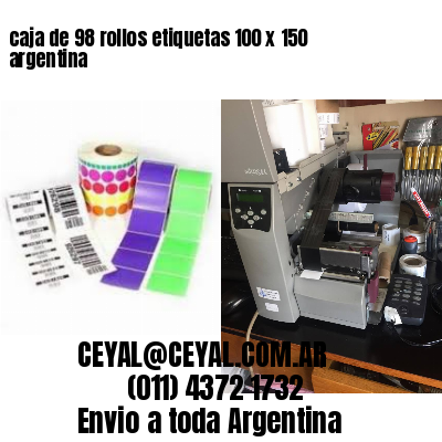 caja de 98 rollos etiquetas 100 x 150 argentina