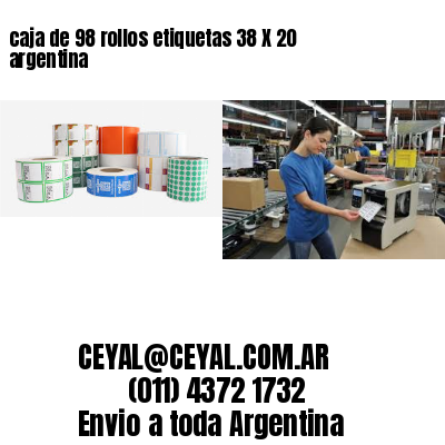 caja de 98 rollos etiquetas 38 X 20 argentina