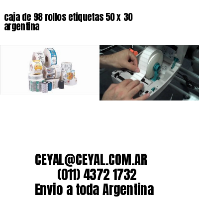 caja de 98 rollos etiquetas 50 x 30 argentina	