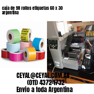 caja de 98 rollos etiquetas 60 x 30 argentina