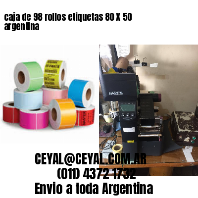 caja de 98 rollos etiquetas 80 X 50 argentina