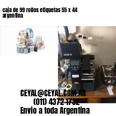 caja de 99 rollos etiquetas 55 x 44 argentina