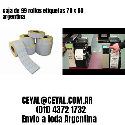 caja de 99 rollos etiquetas 70 x 50 argentina