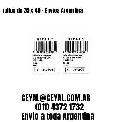 rollos de 35 x 40 – Envios Argentina