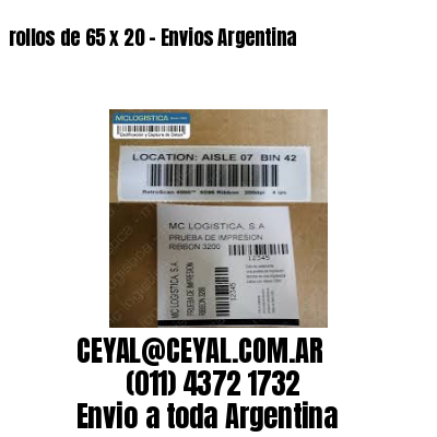 rollos de 65 x 20 – Envios Argentina