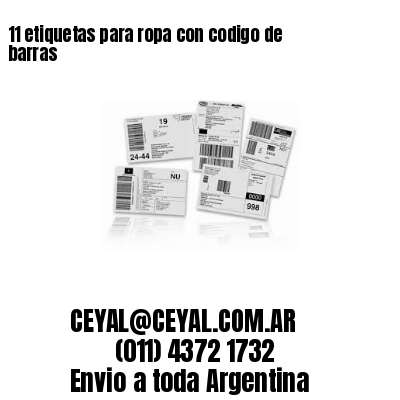 11 etiquetas para ropa con codigo de barras