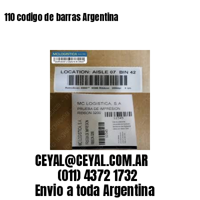 110 codigo de barras Argentina