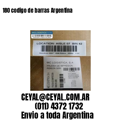 180 codigo de barras Argentina