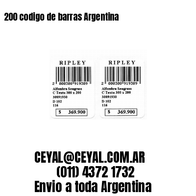 200 codigo de barras Argentina