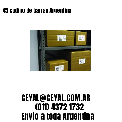 45 codigo de barras Argentina