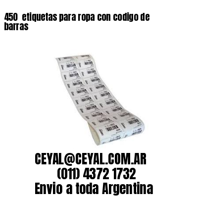 450  etiquetas para ropa con codigo de barras