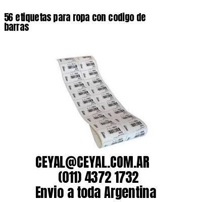 56 etiquetas para ropa con codigo de barras