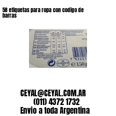 58 etiquetas para ropa con codigo de barras