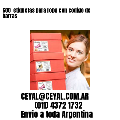 600  etiquetas para ropa con codigo de barras