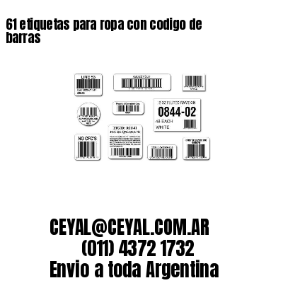 61 etiquetas para ropa con codigo de barras