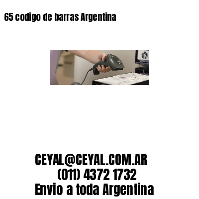 65 codigo de barras Argentina