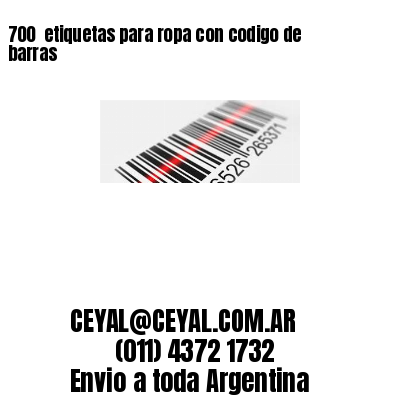 700  etiquetas para ropa con codigo de barras