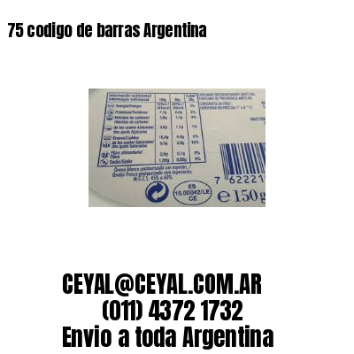 75 codigo de barras Argentina
