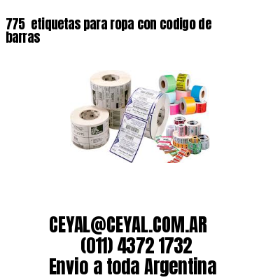 775  etiquetas para ropa con codigo de barras