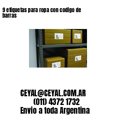 9 etiquetas para ropa con codigo de barras