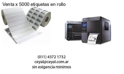 Venta x 5000 etiquetas en rollo