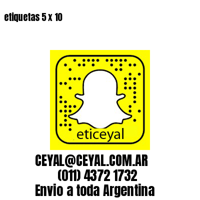 etiquetas 5 x 10