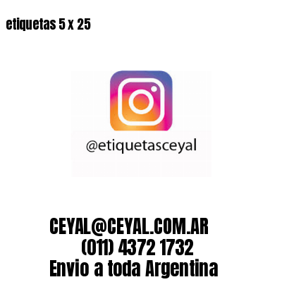 etiquetas 5 x 25