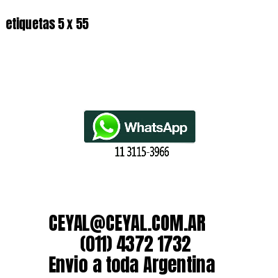 etiquetas 5 x 55