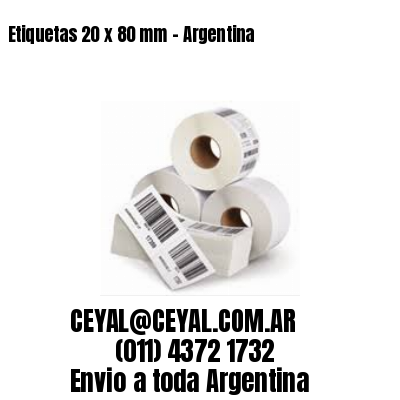 Etiquetas 20 x 80 mm – Argentina