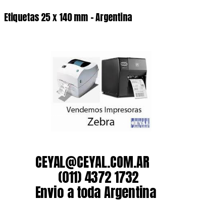 Etiquetas 25 x 140 mm – Argentina