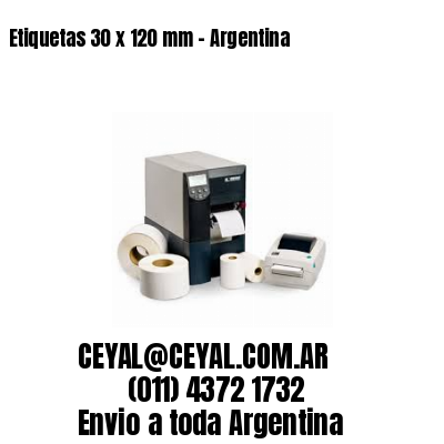 Etiquetas 30 x 120 mm – Argentina
