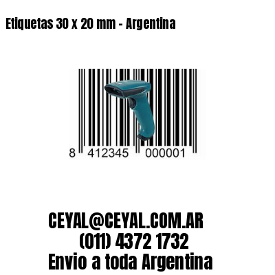 Etiquetas 30 x 20 mm – Argentina