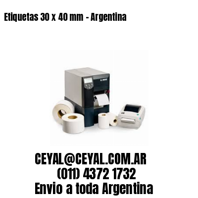 Etiquetas 30 x 40 mm – Argentina