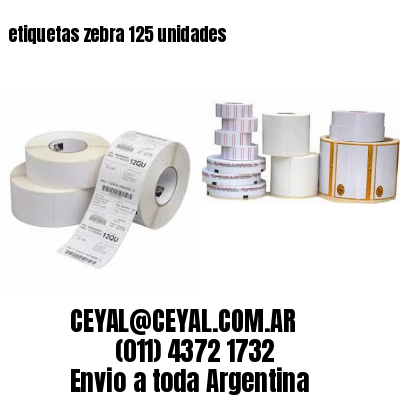 etiquetas zebra 125 unidades