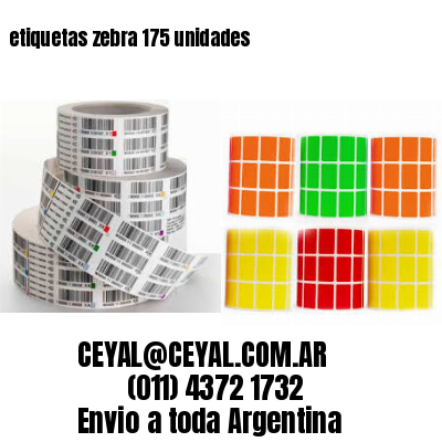 etiquetas zebra 175 unidades
