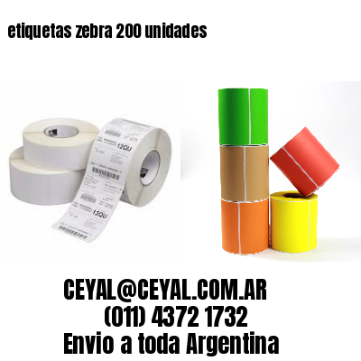 etiquetas zebra 200 unidades