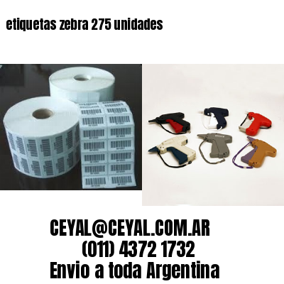 etiquetas zebra 275 unidades