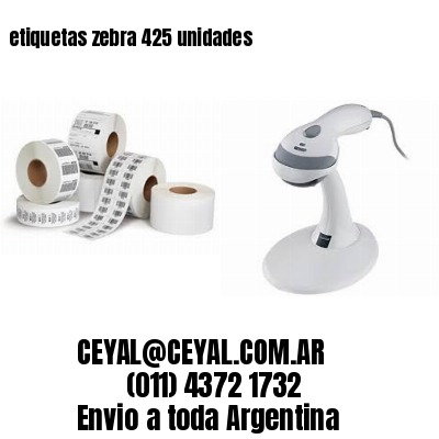 etiquetas zebra 425 unidades