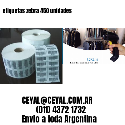 etiquetas zebra 450 unidades
