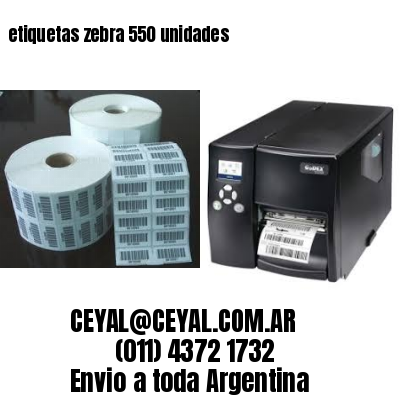 etiquetas zebra 550 unidades
