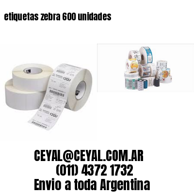etiquetas zebra 600 unidades